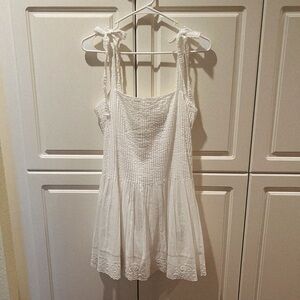 Zara white lace mini dress